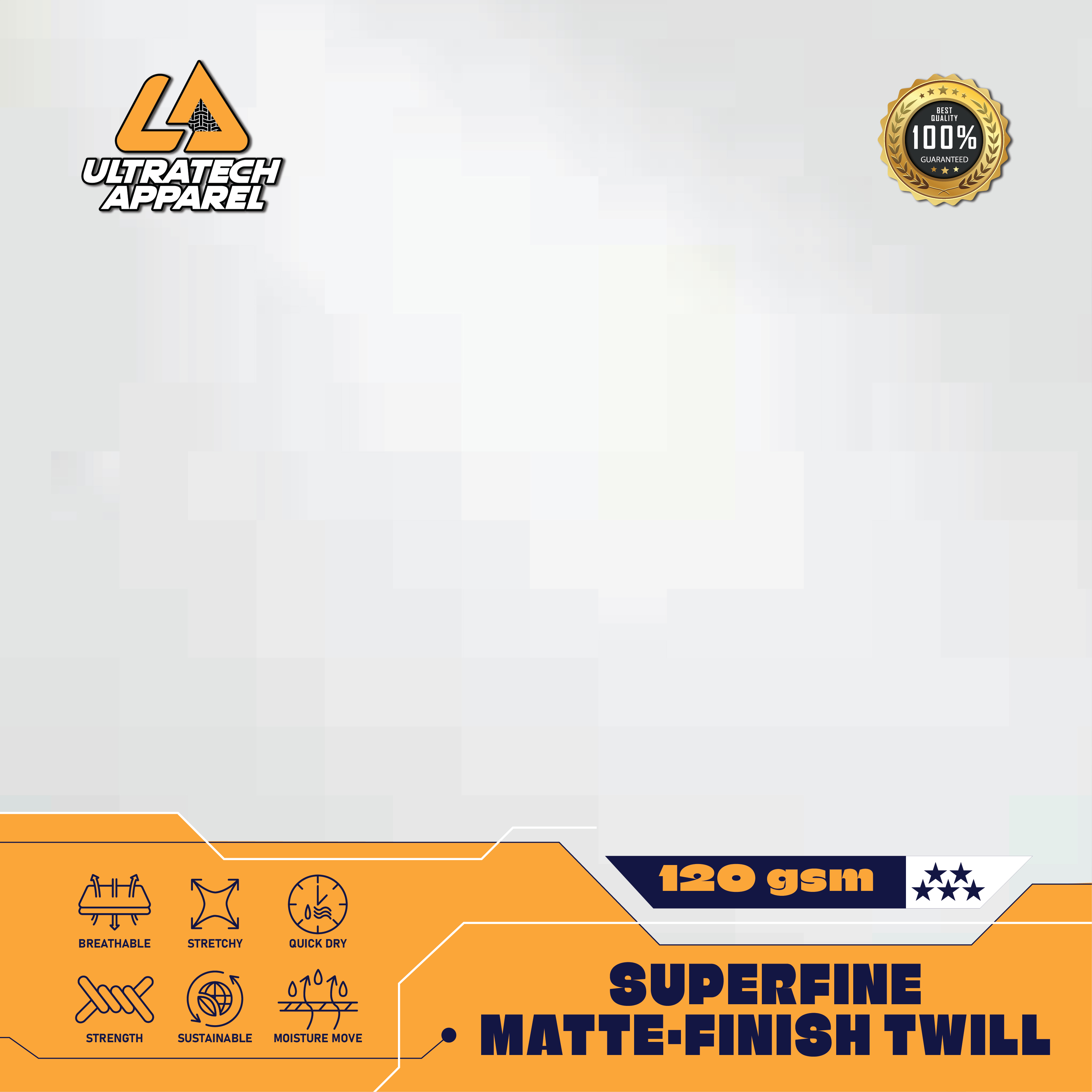 Superfine Matte-Finish Twill (120gsm)